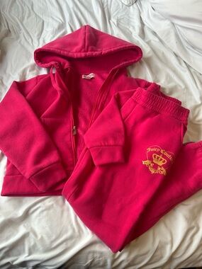 Juicy Couture Hot Pink Hoodie & Joggers Set Women’s Medium